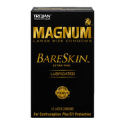 Trojan Magnum BareSkin Lubricated Large Size Latex Condoms 10pcs