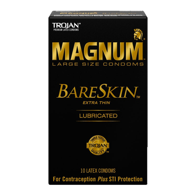 Trojan Magnum BareSkin Lubricated Large Size Latex Condoms 10pcs