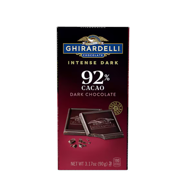 Ghirardelli Mint Intense Dark Bar 92% Cacao Bar 90g
