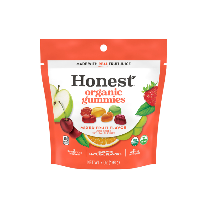 Honest Assorted Fruit Flavored Organic Gummies Candy 198g