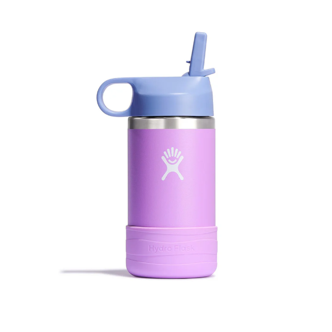 Hydro Flask 12 oz Kids Wide Mouth Straw Cap & Boot Anemone
