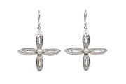 AMNA Granulation Flowers with Pearl Jewelry ASJ-E30
