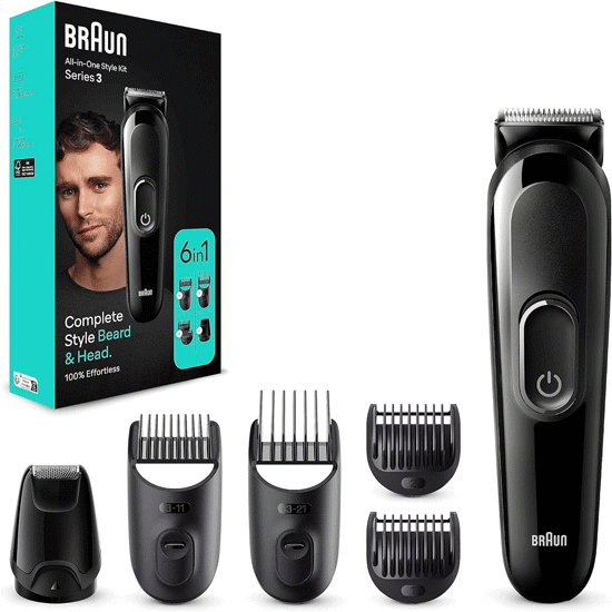 Braun Men SK3000 Styling Kit 4In1 Beard Trimmer MGK3410 - Shams Shopping Centre Braun  