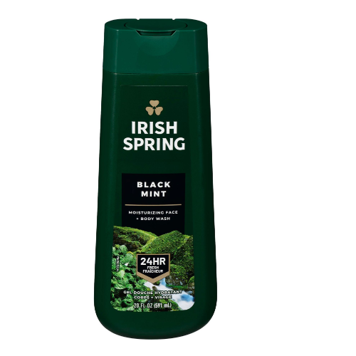 Irish Spring Black Mint Moisturizing Face + Body Wash 591ml