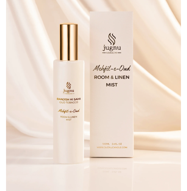 Jugnu Mehfil-E-Oud Room & Linen Ranjish Hi Sahi Tobacco Oud Mist 100ml