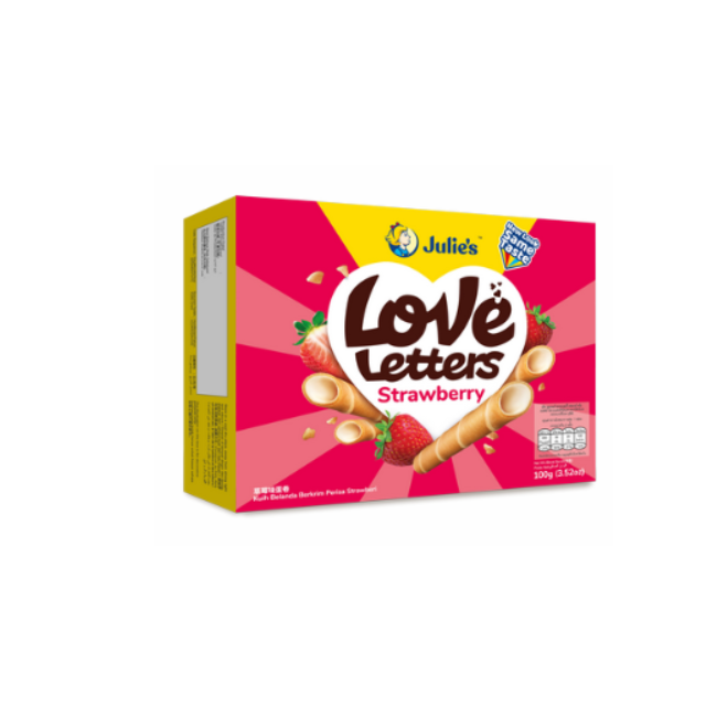 Julies Love Letters Strawberry 100g