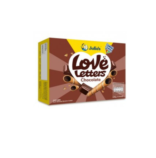 Julies Love Letters Chocolate 100g