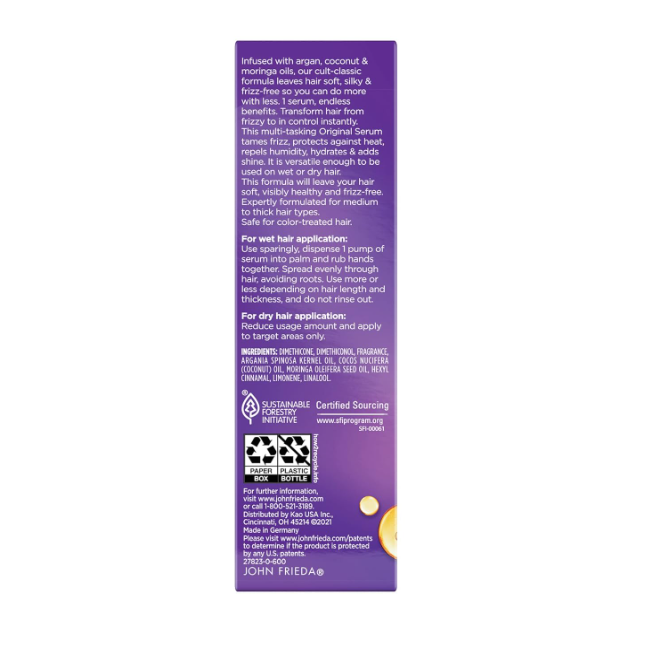 John Frieda Frizz Ease Original Hair Serum 50ml