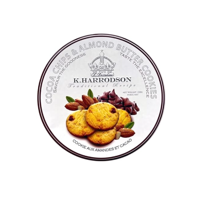 K.Harrodson Cocoa Chips & Almond Butter Cookies 400g