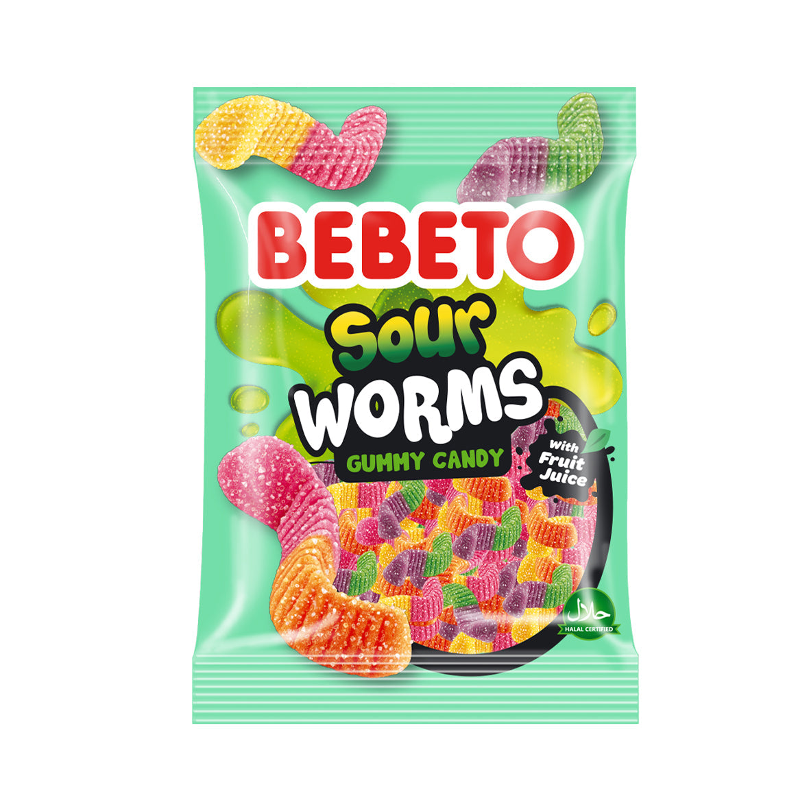 Bebeto Sour Worms Jelly Gum 80g