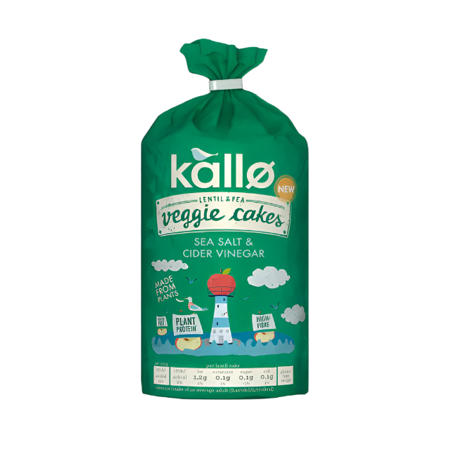 Kallo Veggie Cakes Sea Salt & Cidar Vinegar 122g