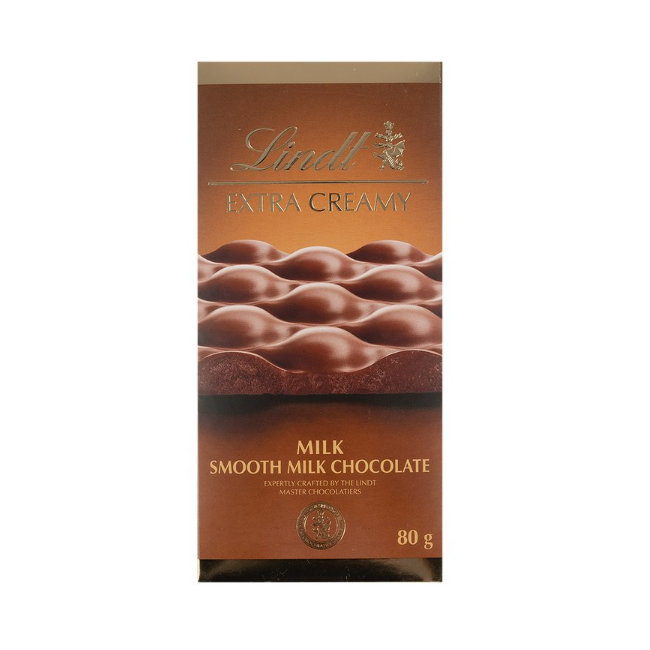 Lindt Extra Creamy Milk Chocolate Bar 80g