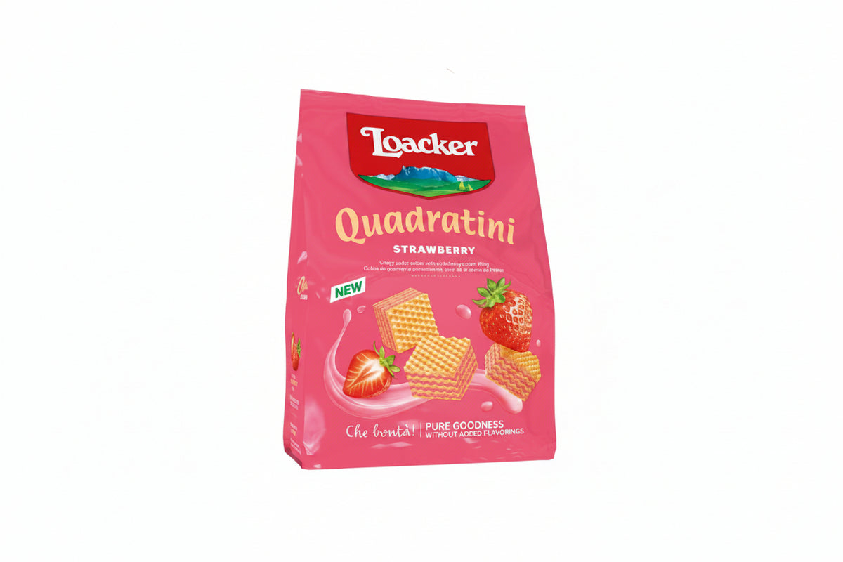 Loacker Quadratini Wafer Strawberry 125gm