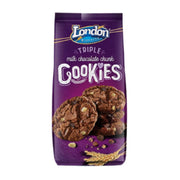 London Tripple Milk Chocolate Chunk Cookies 160g - Shams Shopping Centre London Biscuits  