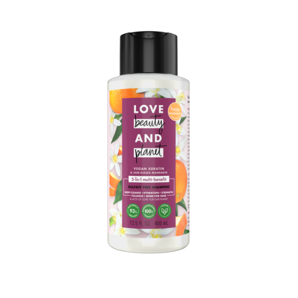 Love Beauty And Planet Volume And Bounty Vegan Collagen + Complex 5 in 1 Multi Benefit Vegan Shampoo 400ml