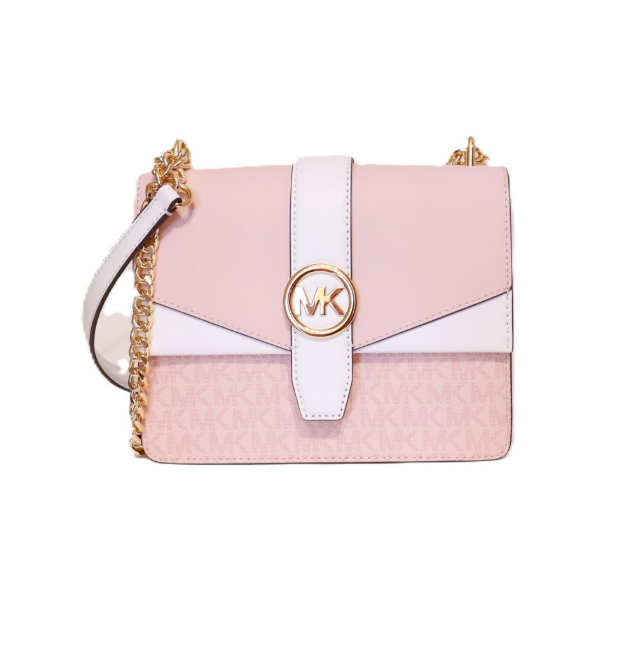 Michael Kors Greenwic SM Flap Crossbody Bag-Powder Blush