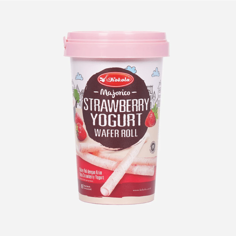 Majorico Wafer Roll Strawberry Yougart 120g - Shams Shopping Centre Majorico  