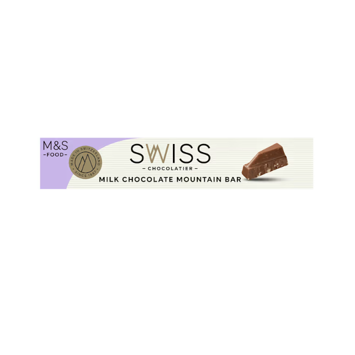 M&S Swiss Milk Chocolate Mountain Bar 100g