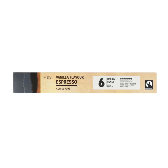 M&S Vanilla Flavour Espresso Coffee Pods 50g