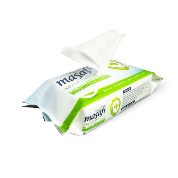 Masafi Anti Bacterial Alcohol Free Scented Wipes 80s
