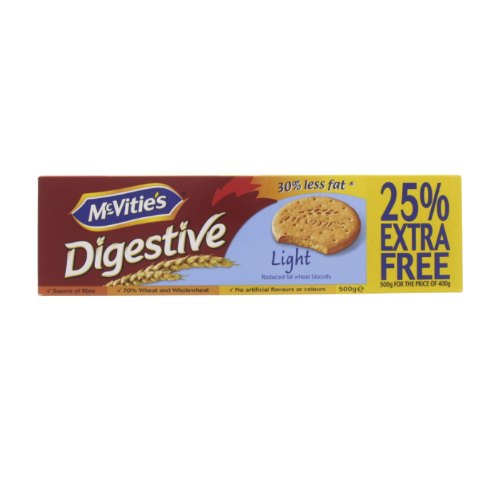 Mcvities Digestive Light 25% Extra 500g