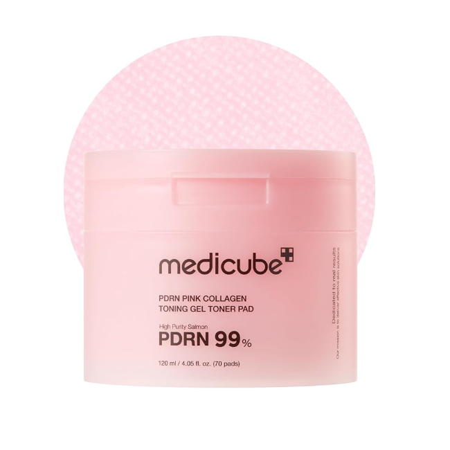 Medicube PDRN Pink Collagen Toning Gel Toner Pad 120ml