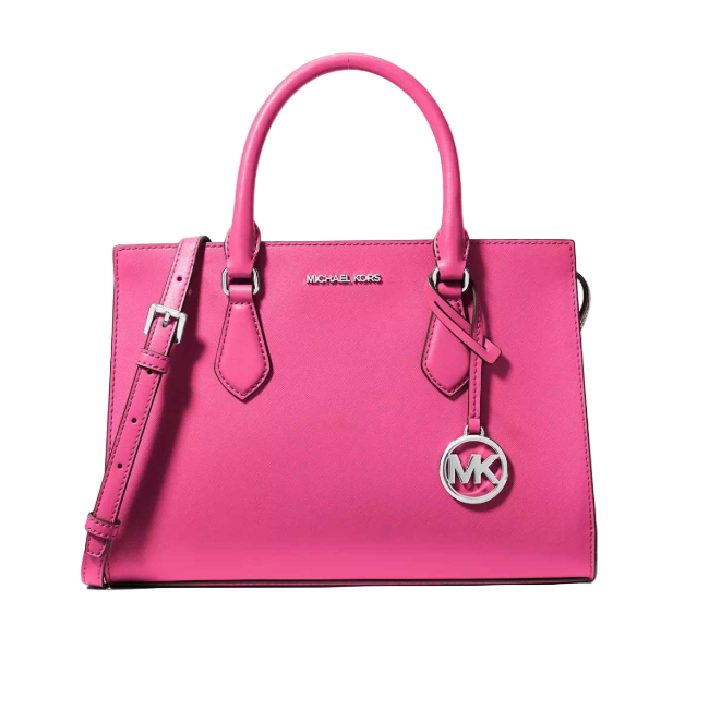 Michael Kors Sheila Vegan Leather Satchel Bag-Dragonfruit