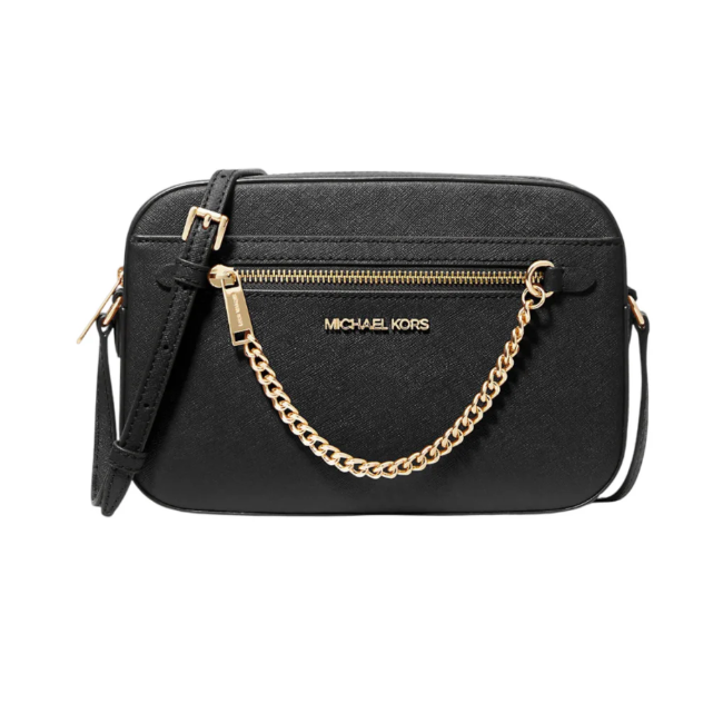 Michael Kors Leather Crossbody Bag Handbag-Black