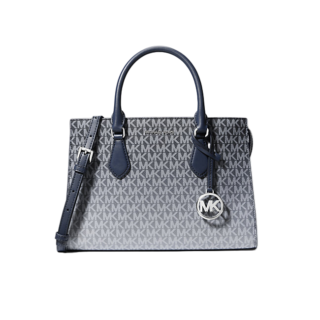 Michael Kors Sheila MK Satchel Shoulder Bag Navy