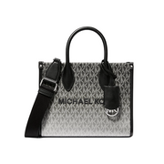 Michael Kors Mirella Small Logo Print Crossbody Tote Bag (Black)