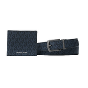 Michael Kors Signature Logo Billfold Wallet & Belt Set-Admiral Blue