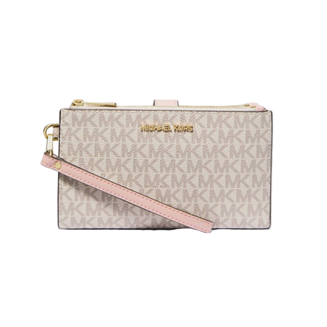 Michael Kors Jet Set Travel Double Zip Wristlet - Vanila Pink