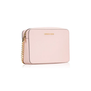 Michael Kors Jet Set Leather Crossbody Powder Blush Pink