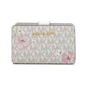 Michael Kors Jet Set Bifold Zip Coin Wallet-Light Cream