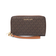 Michael Kors Jet Set Travel Continental Wallet Wristlet-Brown