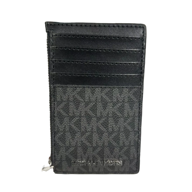 Michael Kors Jet Set Travel Top Zip Card Case /Wallet Black