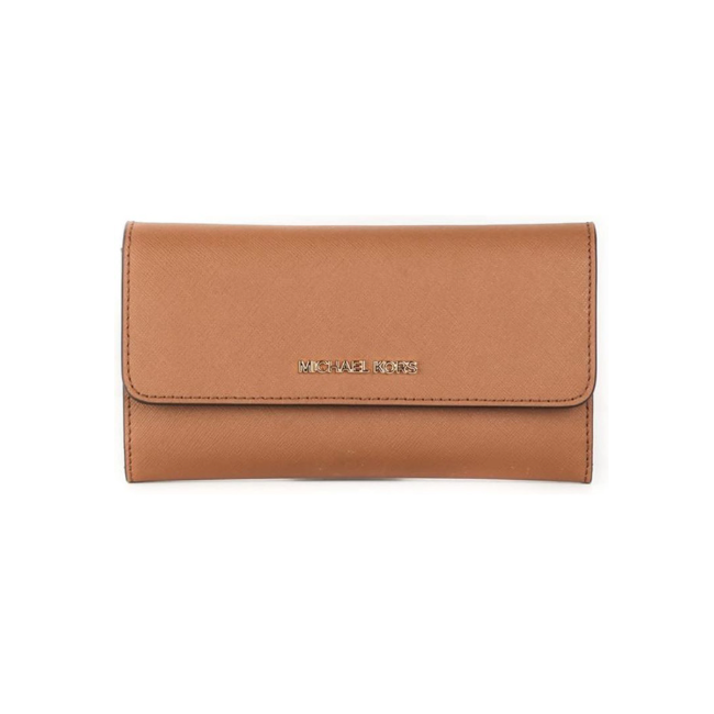 Michael Kors Jet Set Travel Large Trifold Leather Wallet