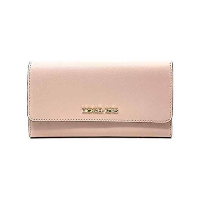 Michael Kors Large Leather Trifold Wallet-Pale Pink