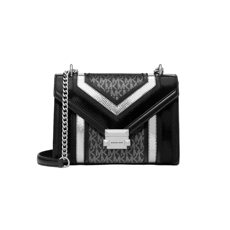 Michael Kors Whitney Medium Shoulder Purse-Black