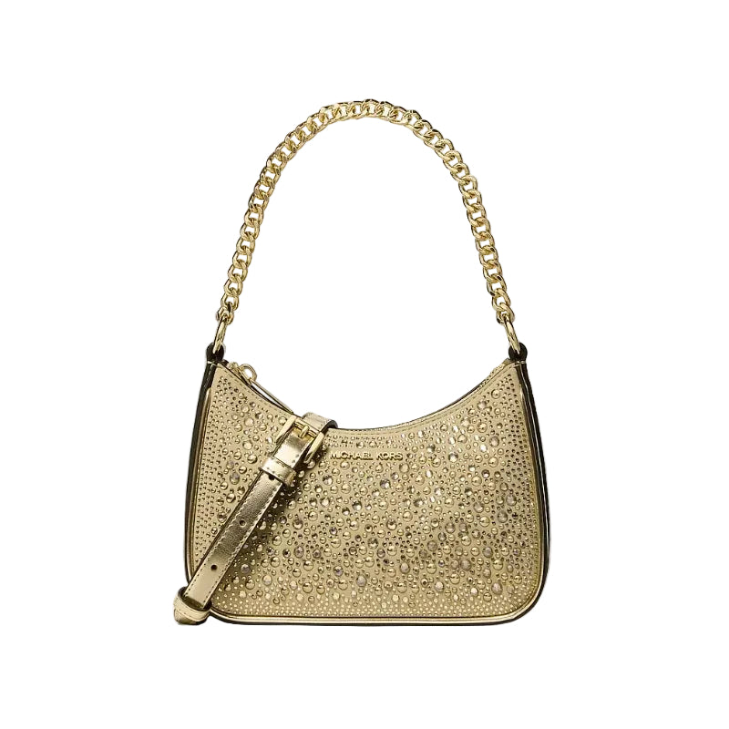 Michael Kors Jet Set Small Embellished Convertible Bag-Gold