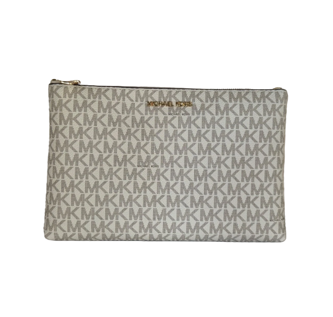 Michael Kors Large Leather 3in1 Tote Crossbody Handbag Light Cream