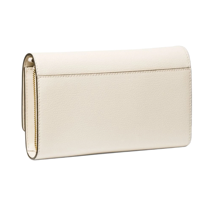 Michael Kors Jet Set Large Leather Crossbody Bag Light Cream