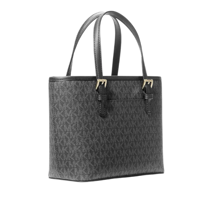 Michael Kors Jet Se tSignature XS Carryall Top Zip Tote Bag Black