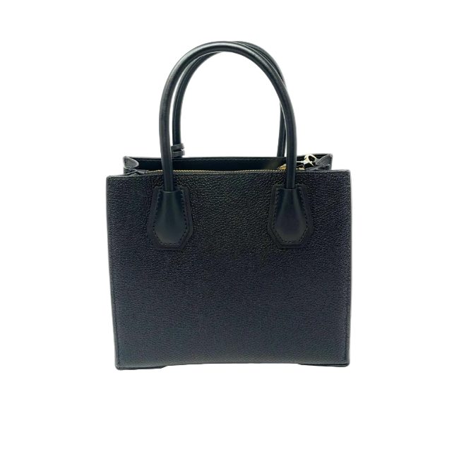 Michael Kors Mercer Pebble Leather Messenger Crossbody Bag-Black