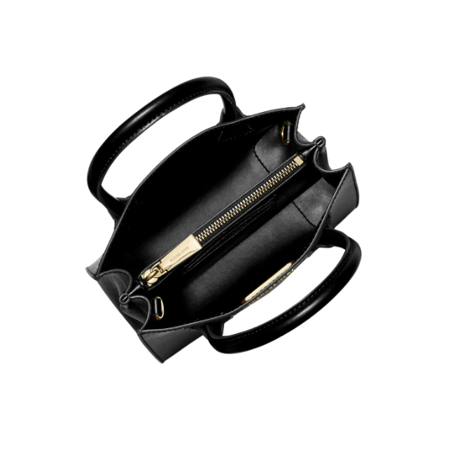 Michael Kors Mercer Pebble Leather Messenger Crossbody Bag-Black
