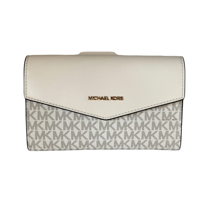 Michael Kors Large Leather 3in1 Tote Crossbody Handbag Light Cream