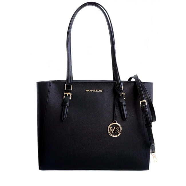 Michael Kors Large Leather 3in1 Tote Crossbody Handbag Black