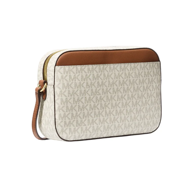Michael Kors Jet Set East West Crossbody Bag-Vanilla/Brown
