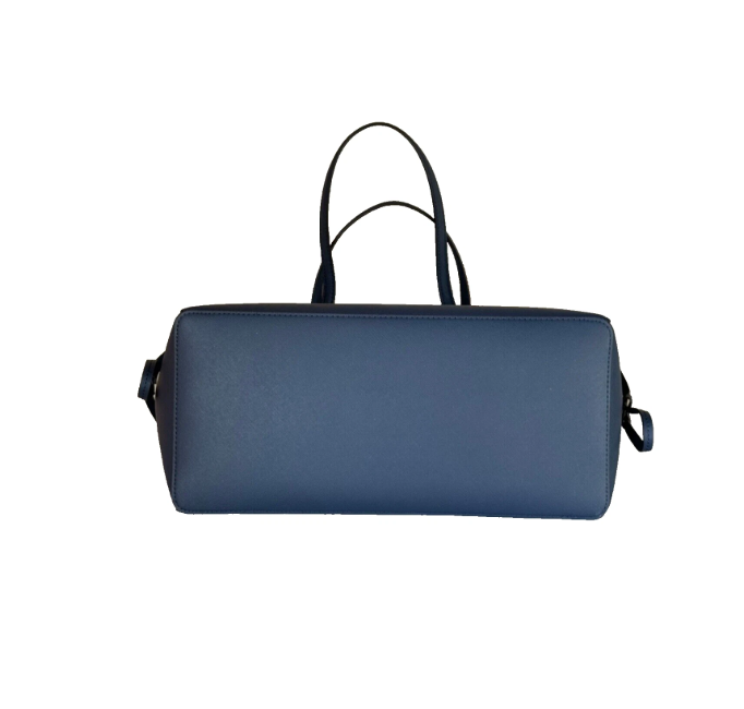 Michael Kors Gilly Large Leather Tote Shoulder Bag-Navy
