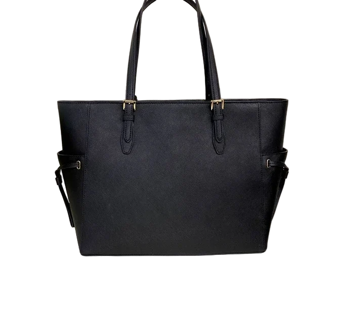 Michael Kors Gilly Large Leather Tote Shoulder Bag-Black
